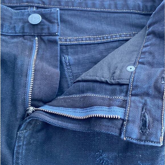 New Citizens Of Humanity Daria Black Distressed Cut Off Jean Denim Mini Skirt 27 - Picture 8 of 11